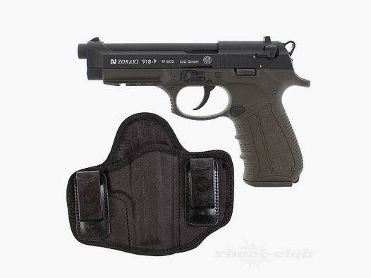 Zoraki 918-P ODG Schreckschusspistole 9mm PAK Holster-Set