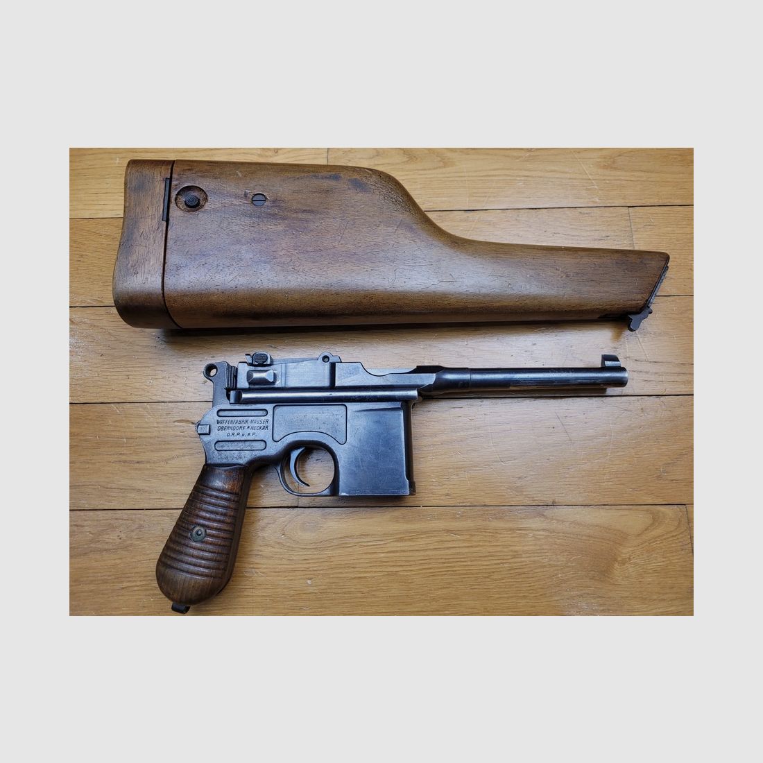 Seltener Mauser C96 Pistol, Modell 1930 – Mauser-Fertigung für die Chinesische Revolution – Original Mauser Schaft-Holster – 10 Schuss im Kaliber 7,63 Mauser – Wunderschönes Stück!, Bild 7 von 22