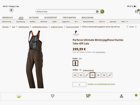 Parforce Ultimate HunTEX Winter Thermo Pants 52/L - Bib with suspenders