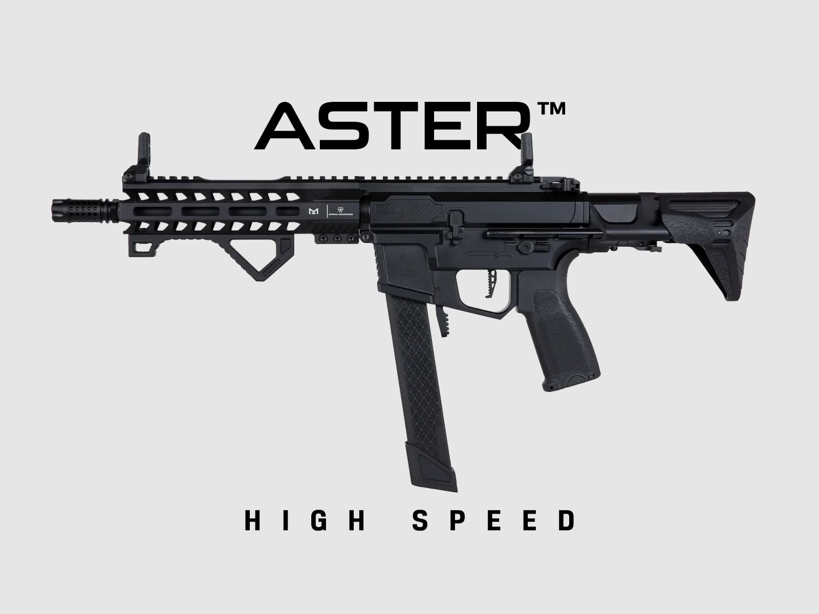 SA-X02 EDGE 2.0 HOOGSNELHEID, 13:1 Tandwielen, Poort ASTER, Zwart