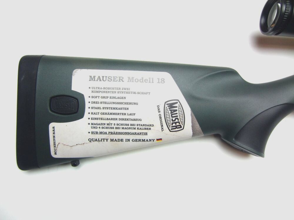 Mauser	 Komplettangebot R.-Büchse Mauser M18 Waldjagd .308 Win. mit GPO Spectra 5x 3-15x56i