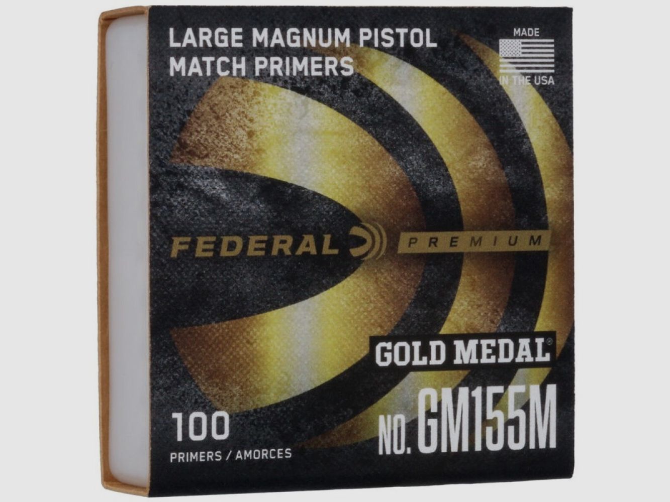 Federal GM155M Gold Medal Large Magnum Pistol Primer VE100