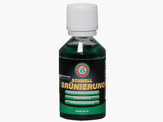 Ballistol Schnellbrünierung 50ml #23630 > für alle Waffenstähle bis zu 3% Chromgehalt; tiefschwarz