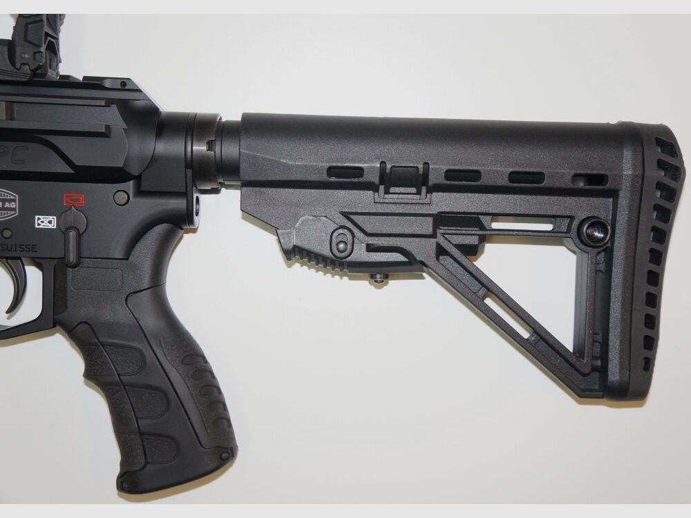 Schwaben Arms GmbH/GWMH Selbstladebüchse GWMH SPC-HUNTER A4 17" (SWISS PISTOL CARBINE) BLACK Kal.9x19 AR15 Glock Magazin