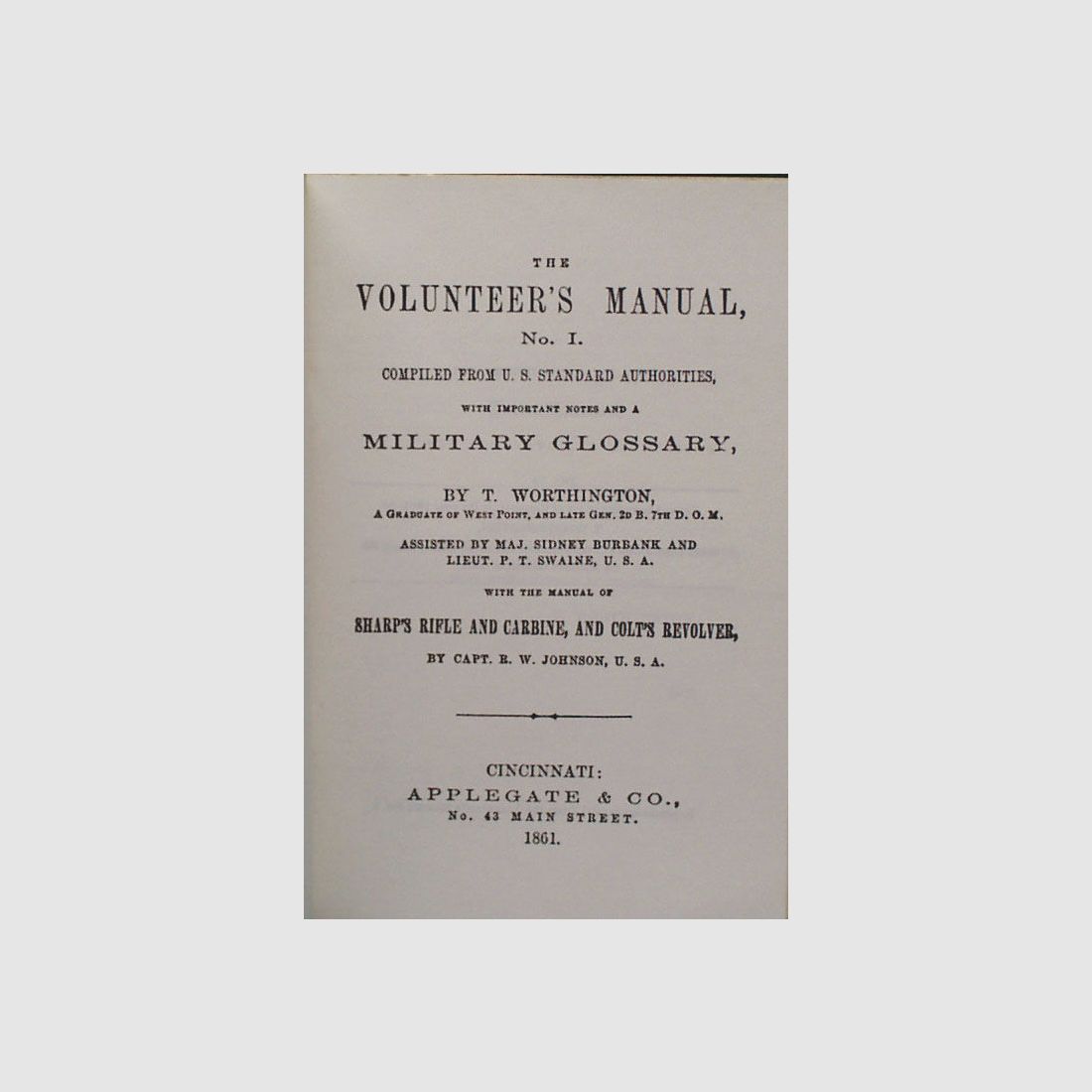 Buch/Taschenbuch Manual of Arms for the Sharps Rifle, Colt Revolver and Swords