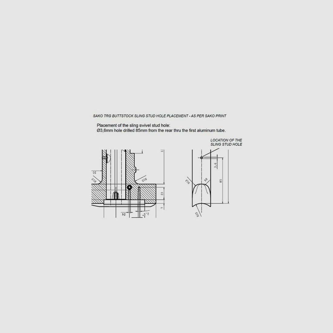 Atlas BT29 Einbein-Adapter Sako TRG, Bild 2 von 3