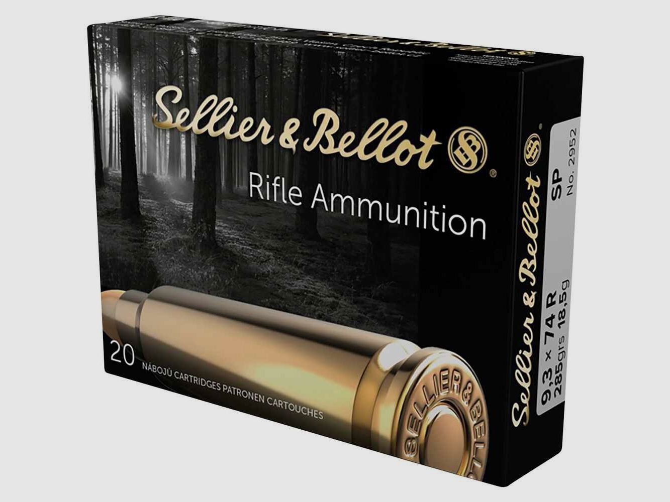 9,3x74 R Teilmantel 18,5g/285grs. Sellier & Bellot