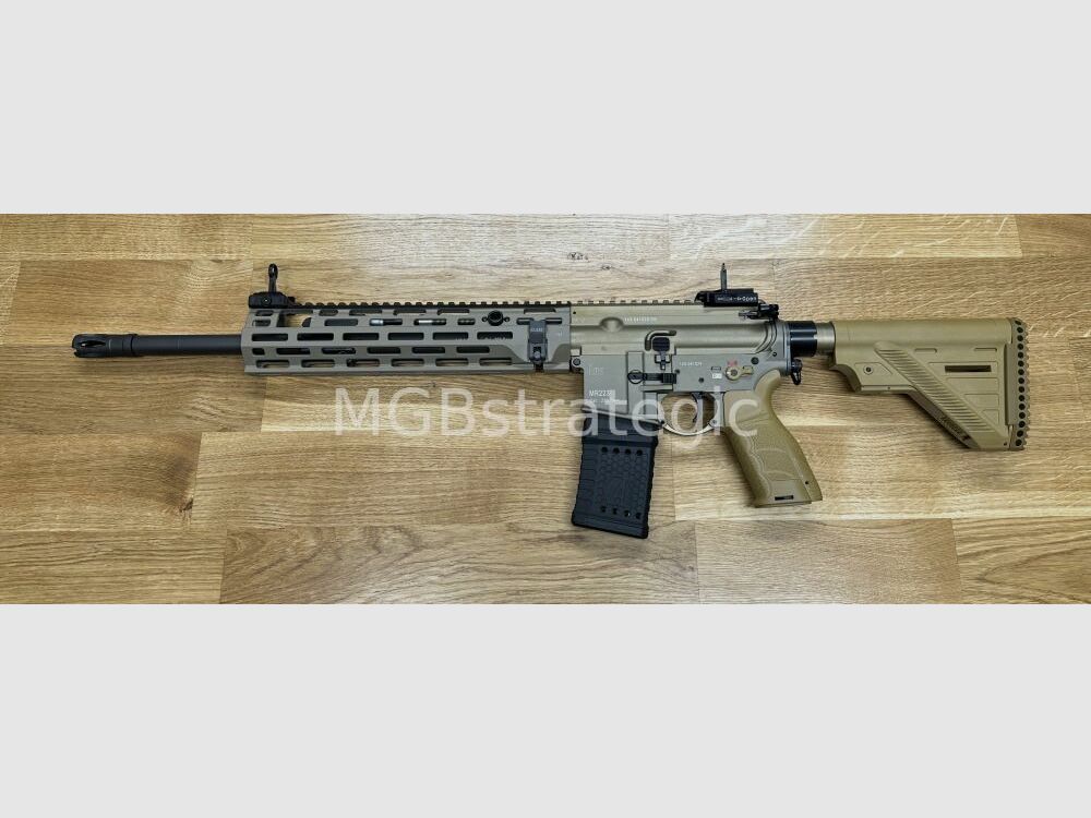 Original H&K M-LOK Handschutz klemmbar FDE sandfarben für Heckler & Koch MR223 HK416 H&K MR 223 G95K G95
