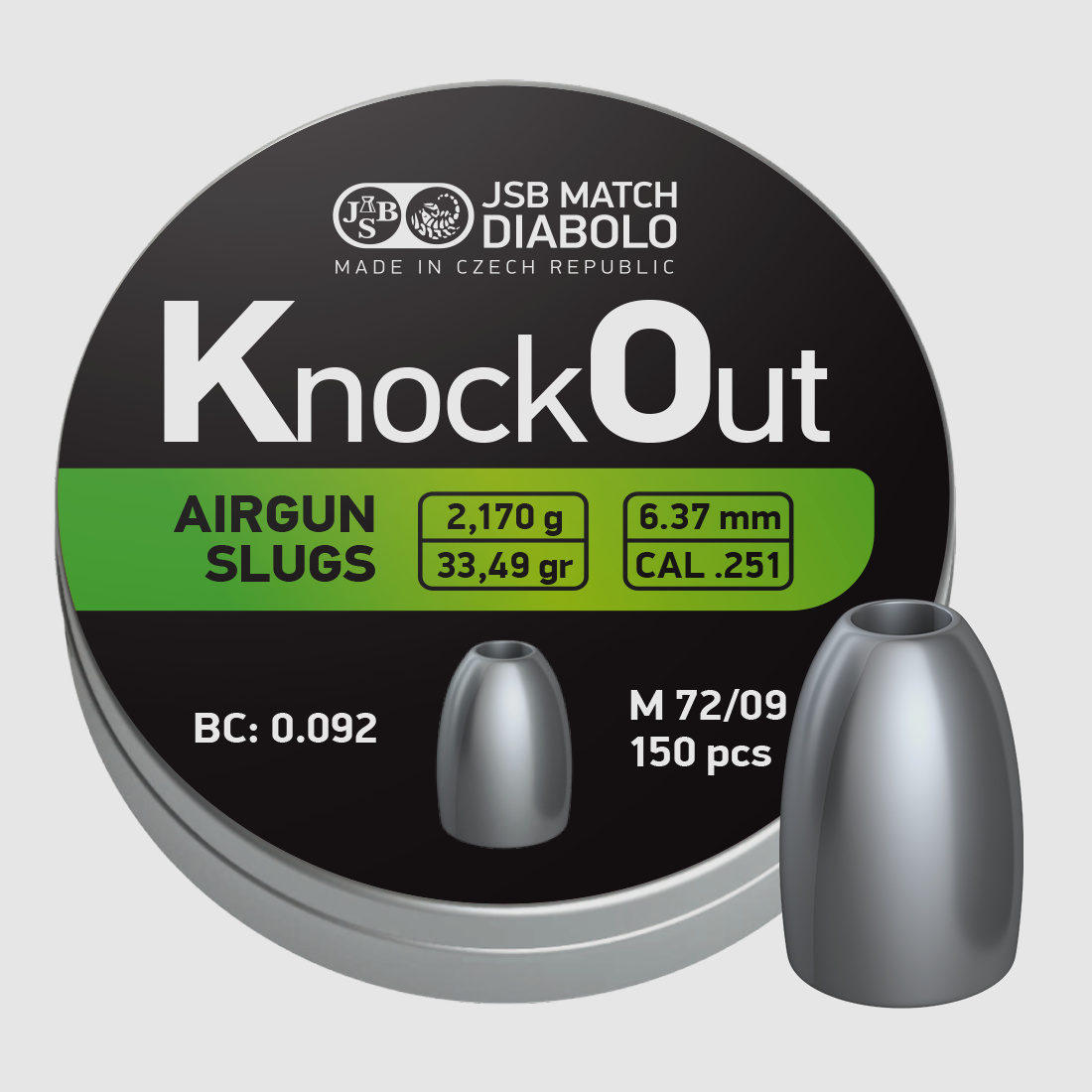 JSB Knockout Slug, Kal. .251 / 6,37 mm,