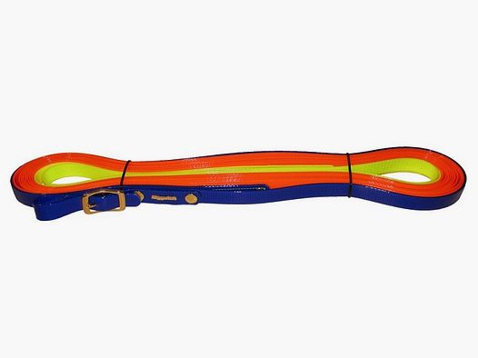 Correa de sudor Niggeloh Biothane Track naranja/amarillo/azul collares y arneses para perros
