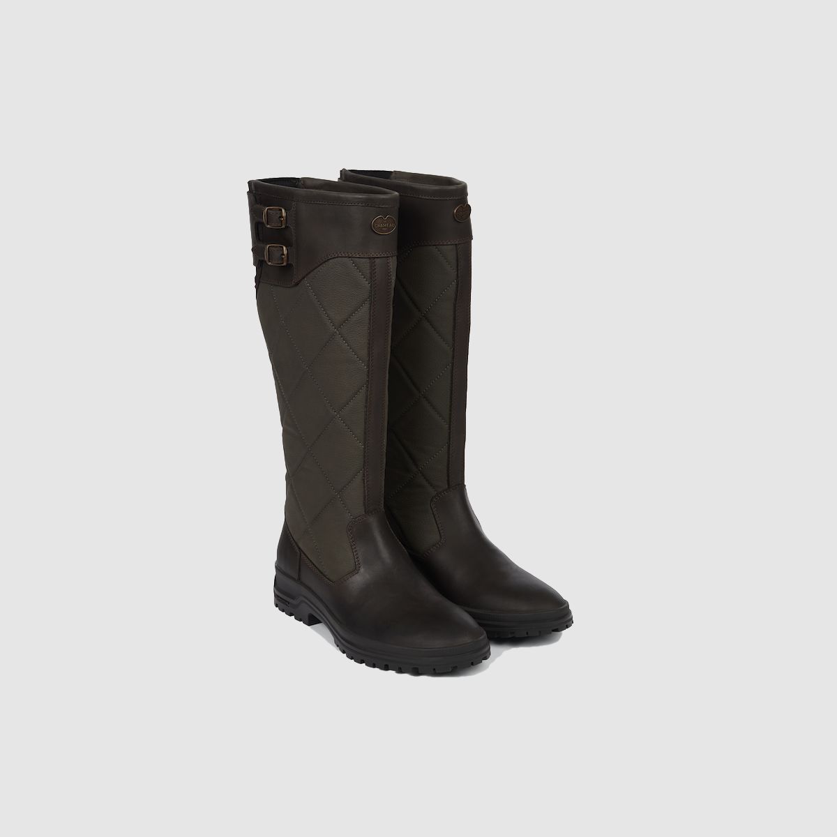 LE CHAMEAU Jameson Quilted Damenstiefel gesteppt Marron