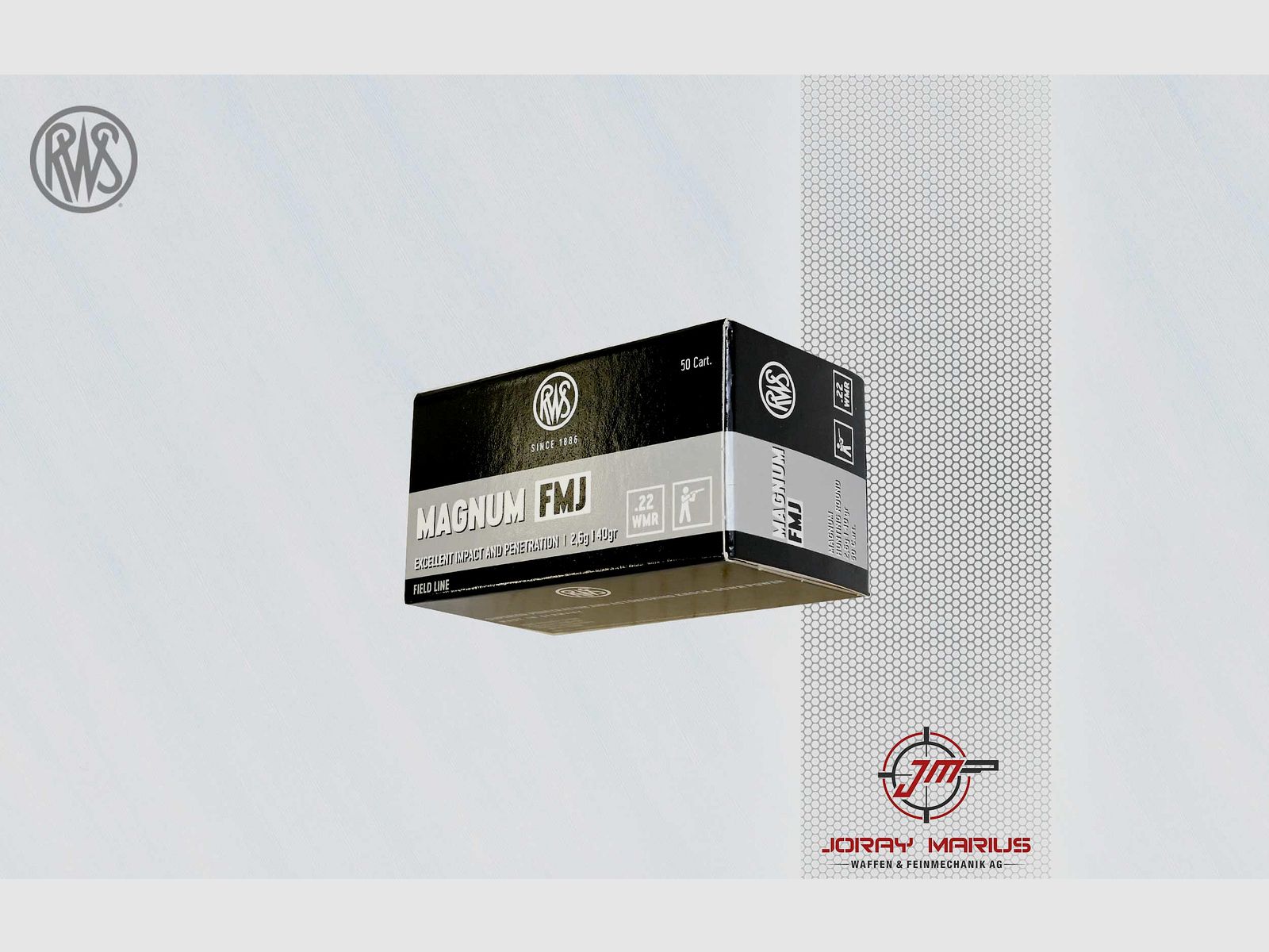 .22 Magnum RWS 2.6g 40gr FMJ