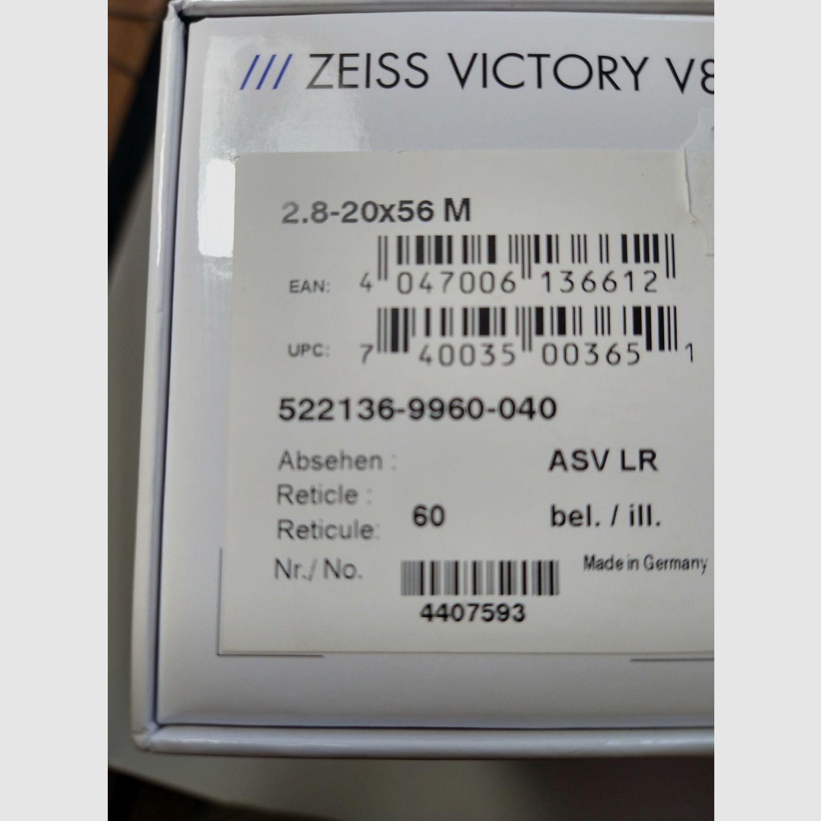 Zeiss Victory V8 2.8-20x56 M