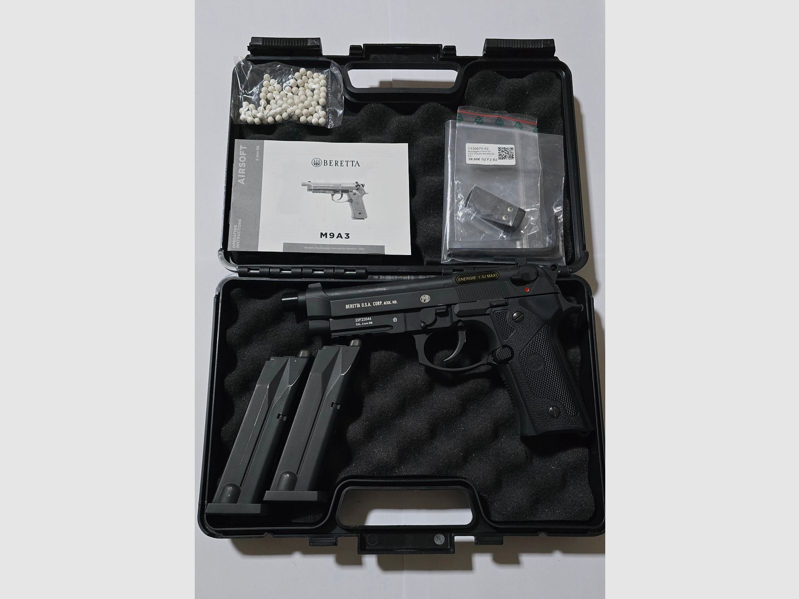 Beretta Mod. M9A3 Softair 6mm Co2 Airsoft 2 Magasin