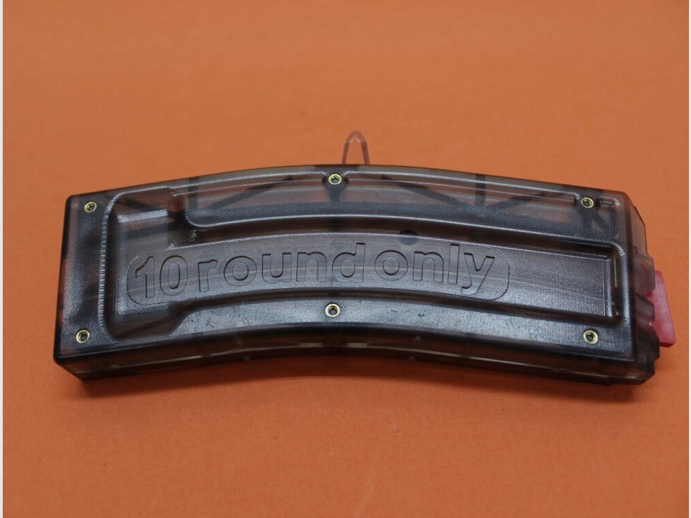 Black Dog Machine AR-15 .22lr: Black Dog Machine 10-round magazine (Ex25) Polymer Smoke (Olympic Arms Rimfire Conversion)