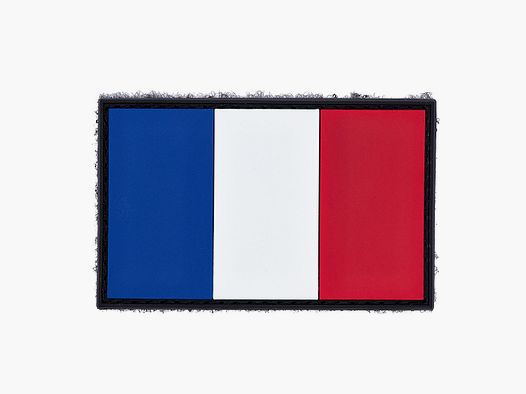 Parche de PVC con bandera de Francia con cierre de gancho y bucle