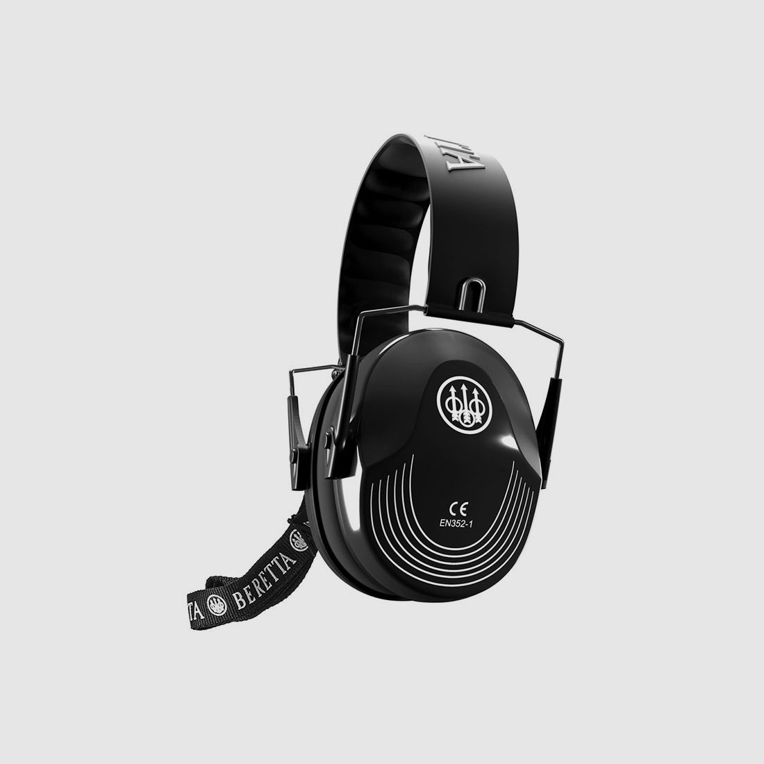Protection Auditive Beretta New Prevail / Pliable, Noire avec Logo Blanc