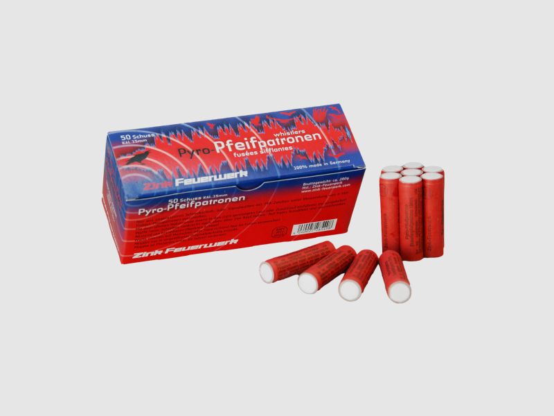Zink Fuochi d'artificio Cartucce fischi 50 pz. 15 mm