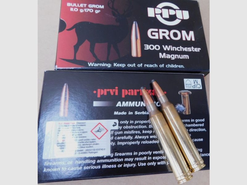 .300WinMag/170 grs. Grom PPU A-377# 20 stk.