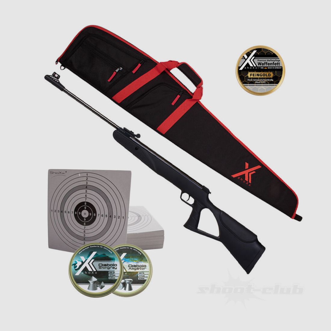 Diana Two-Sixty Kipplauf Luftgewehr 4,5mm Diabolos Futteral Set