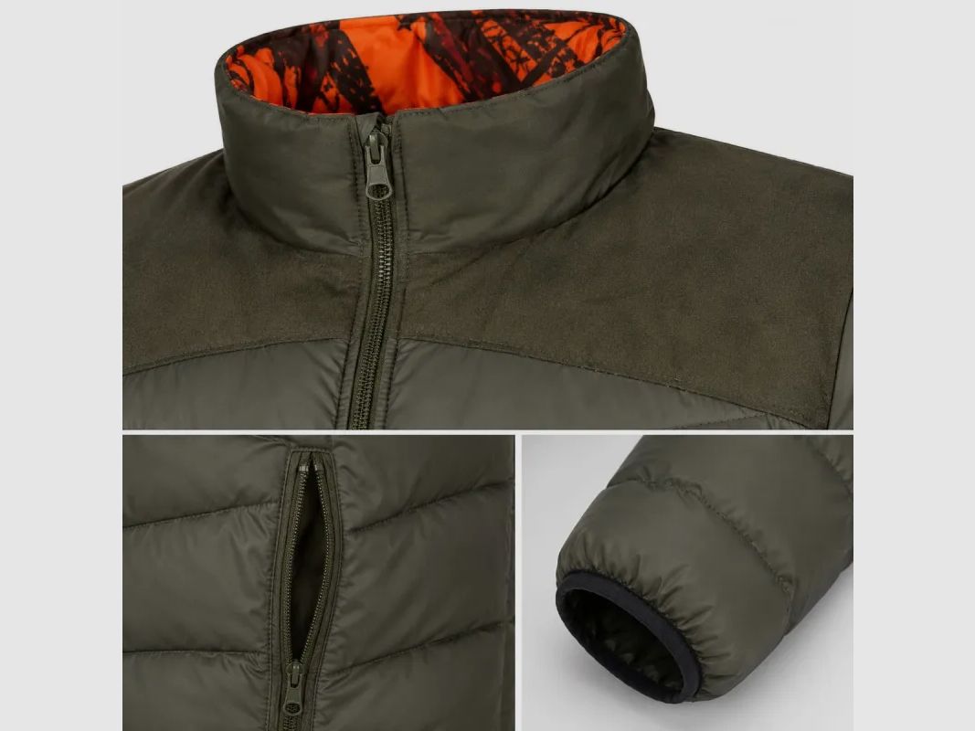 Reversible Donsjack STAGUNT Alaskan kaki en Blaze oranje, afbeelding 14 van 18
