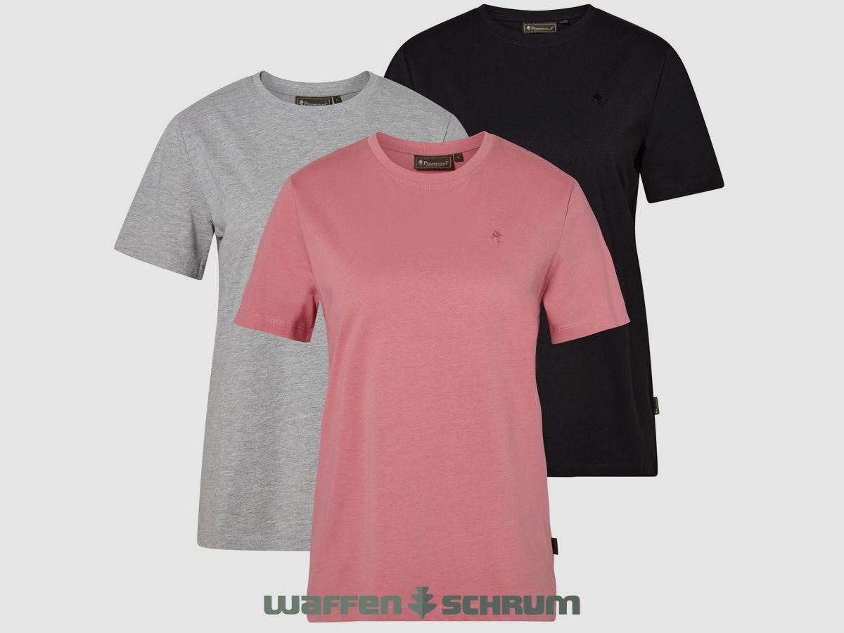 Pinewood Camisetas 3-pack Gris Mel/ D. Rosa/ Negro