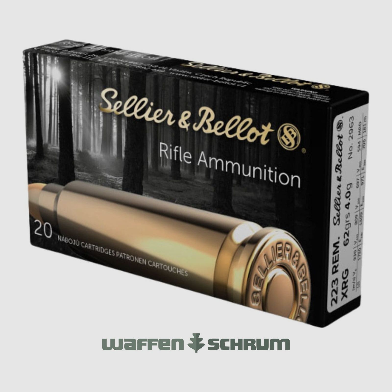 Sellier & Bellot eXergy bleifrei 4,0g - 62gr. .223Rem