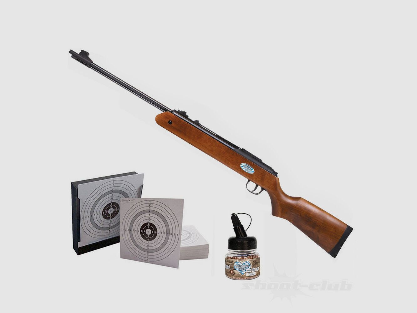 Diana Oktoberfest air rifle 4.4 mm BB in pellet trap set
