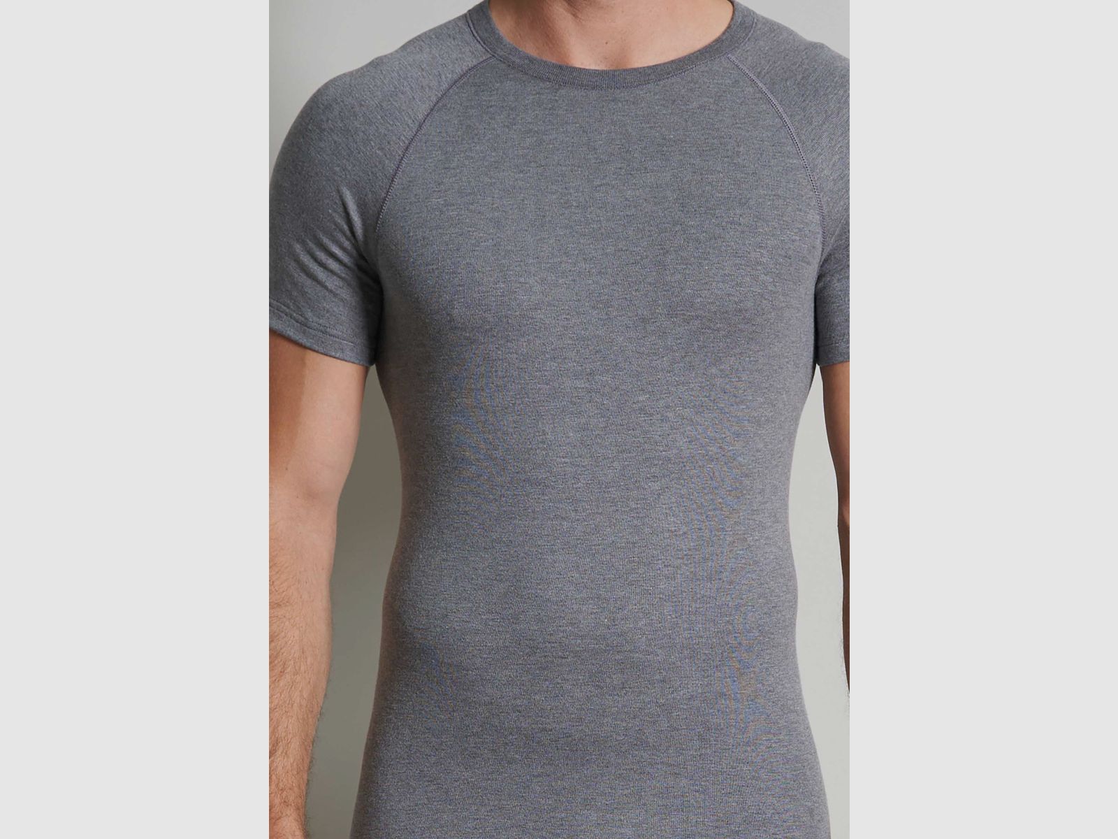 CECEBA Thermo Sport 1/2 Arm Shirt Grau Dunkel Melange