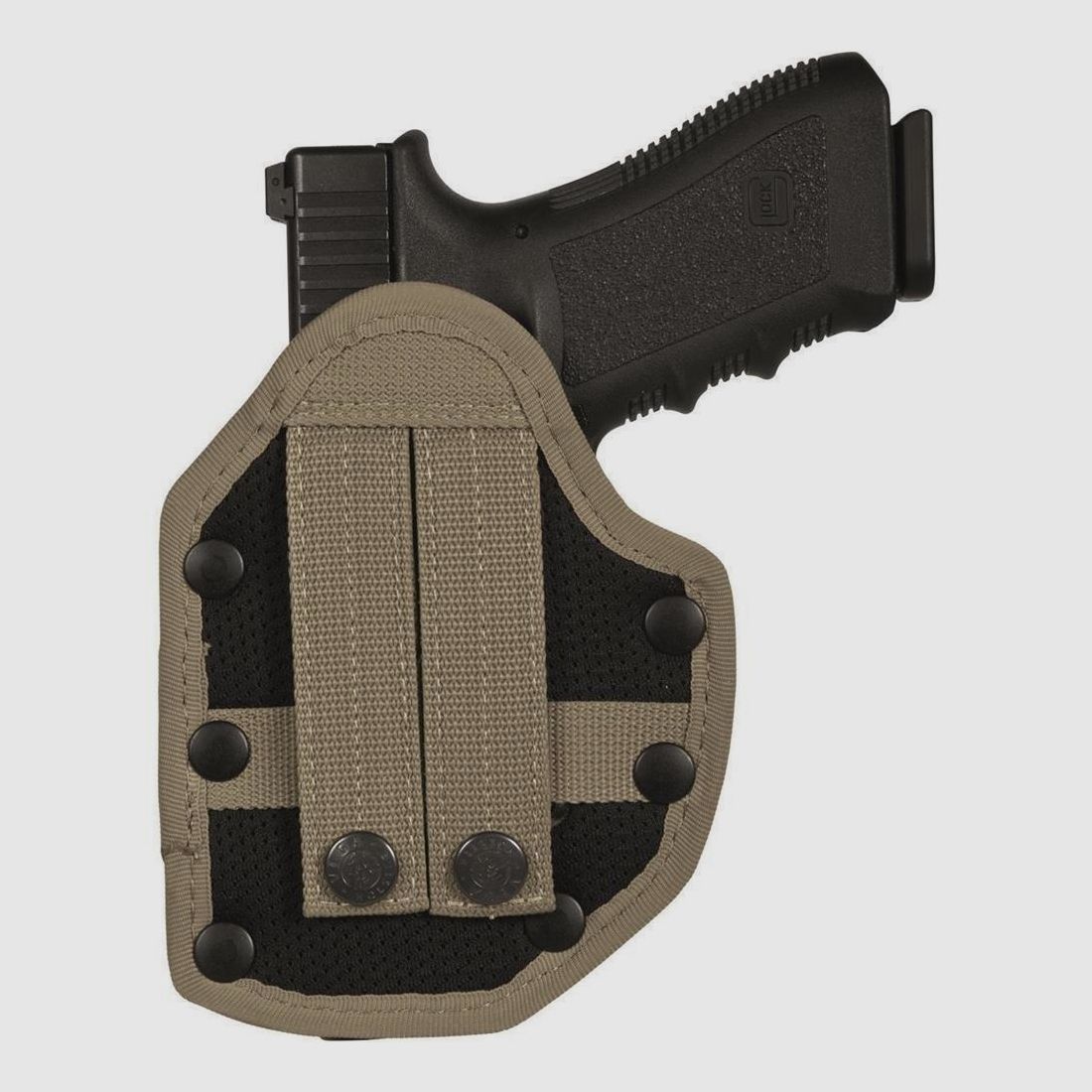 Thermogeformtes Polymerholster "KEEPER" Glock 19/19X/23//25/32/38/45-Coyote TAN-Linkshänder
