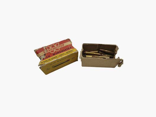 DESTO AMMO - LOT VAN 19 VERZAMELPATRONEN WINCHESTER 25-20WCF MET ORIGINELE DOOS