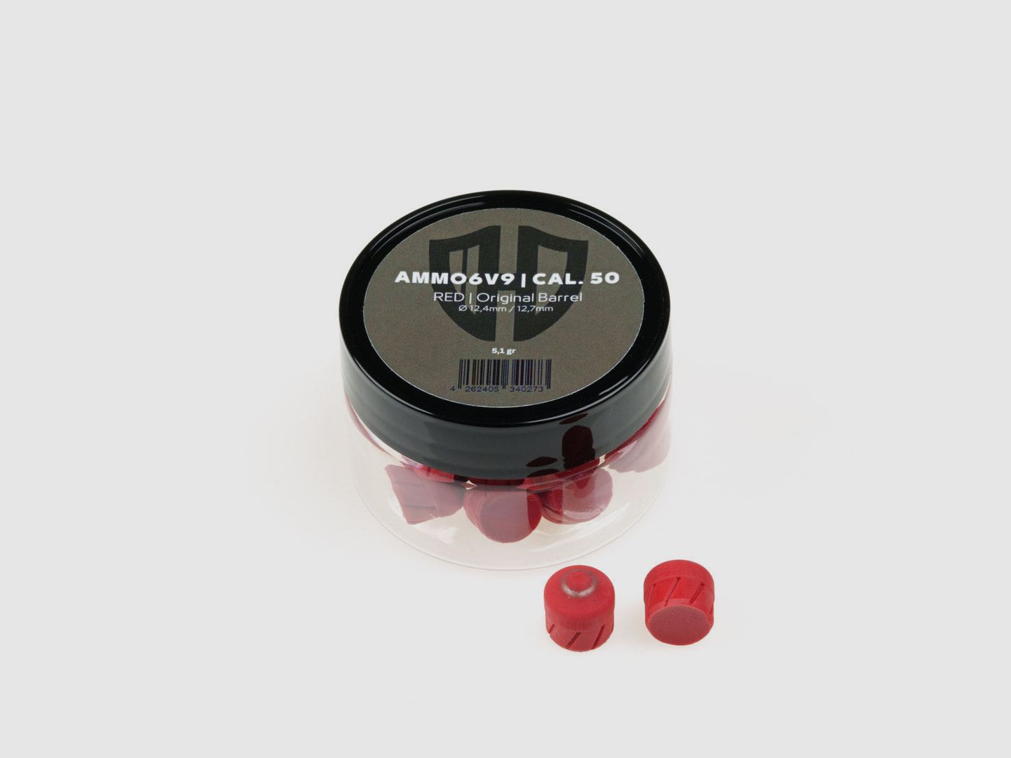 Munition Ammo6v9 | HDR50 | Rot 5,1g | POLYURETHAN | MAXIMALE POWER | Cal. 50