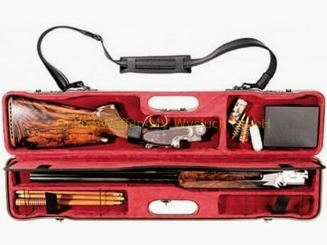 Compact case for double-barreled shotgun made of scratch-resistant ABS plastic up to 76cm