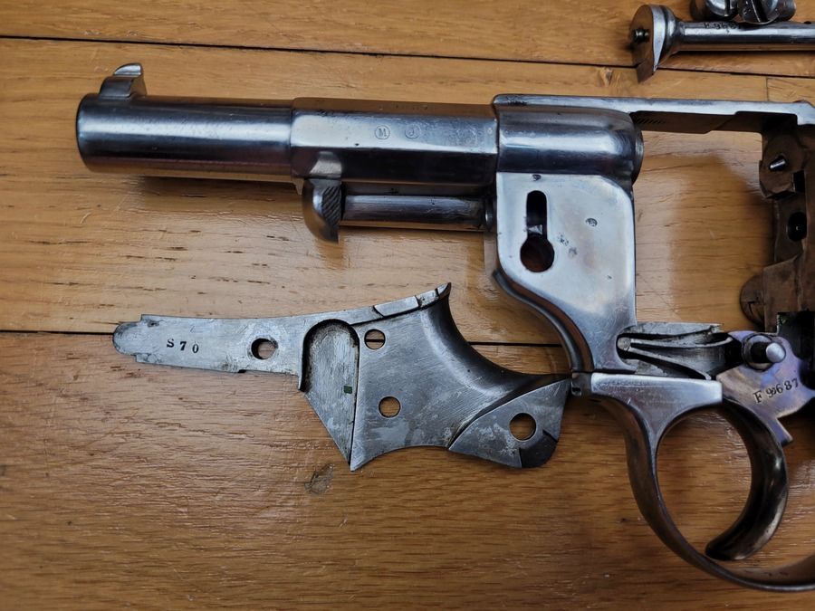 Sehr schöner Dienstrevolver Mod 1873 11mm73 – vollständig monomatrikulier – noch strohgelb – Top Zustand!, Bild 3 von 36
