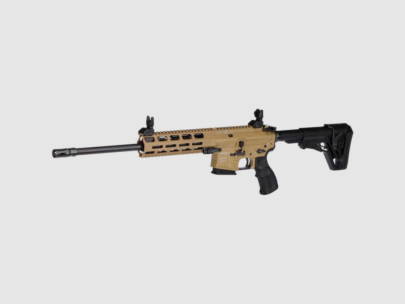 Haenel Selbstladebüchse CR 223 M-LOK Handschutz .223 Rem. Lauflänge 423 mm | Direktabzug kurz Sandfarben sportlich zugelassen