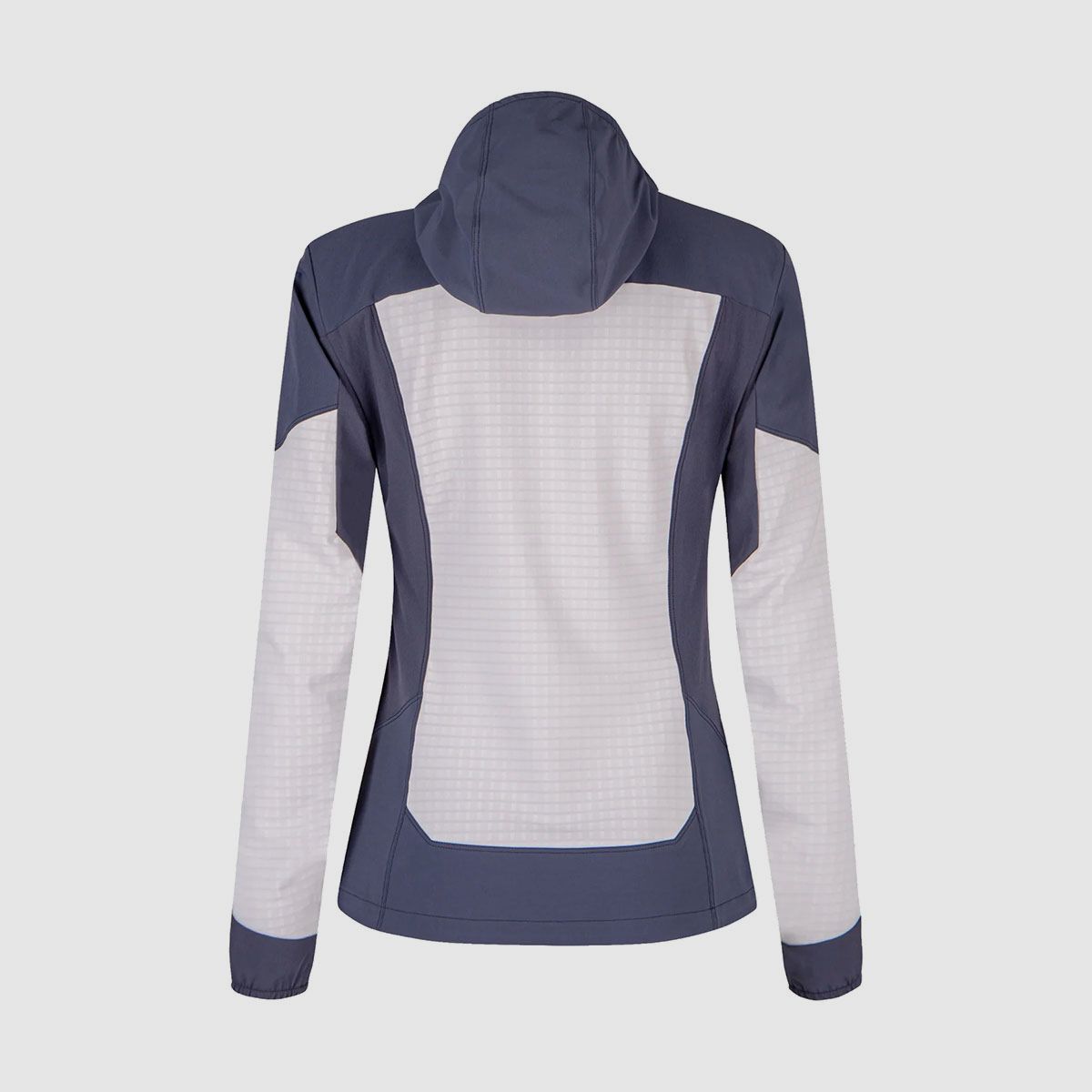 JACKE – MONTURA -DAMEN – SEED HOODED JACKET DAMEN ATHLETIC FIT Quiet Grey / Graphite Blue, Bild 2 von 3