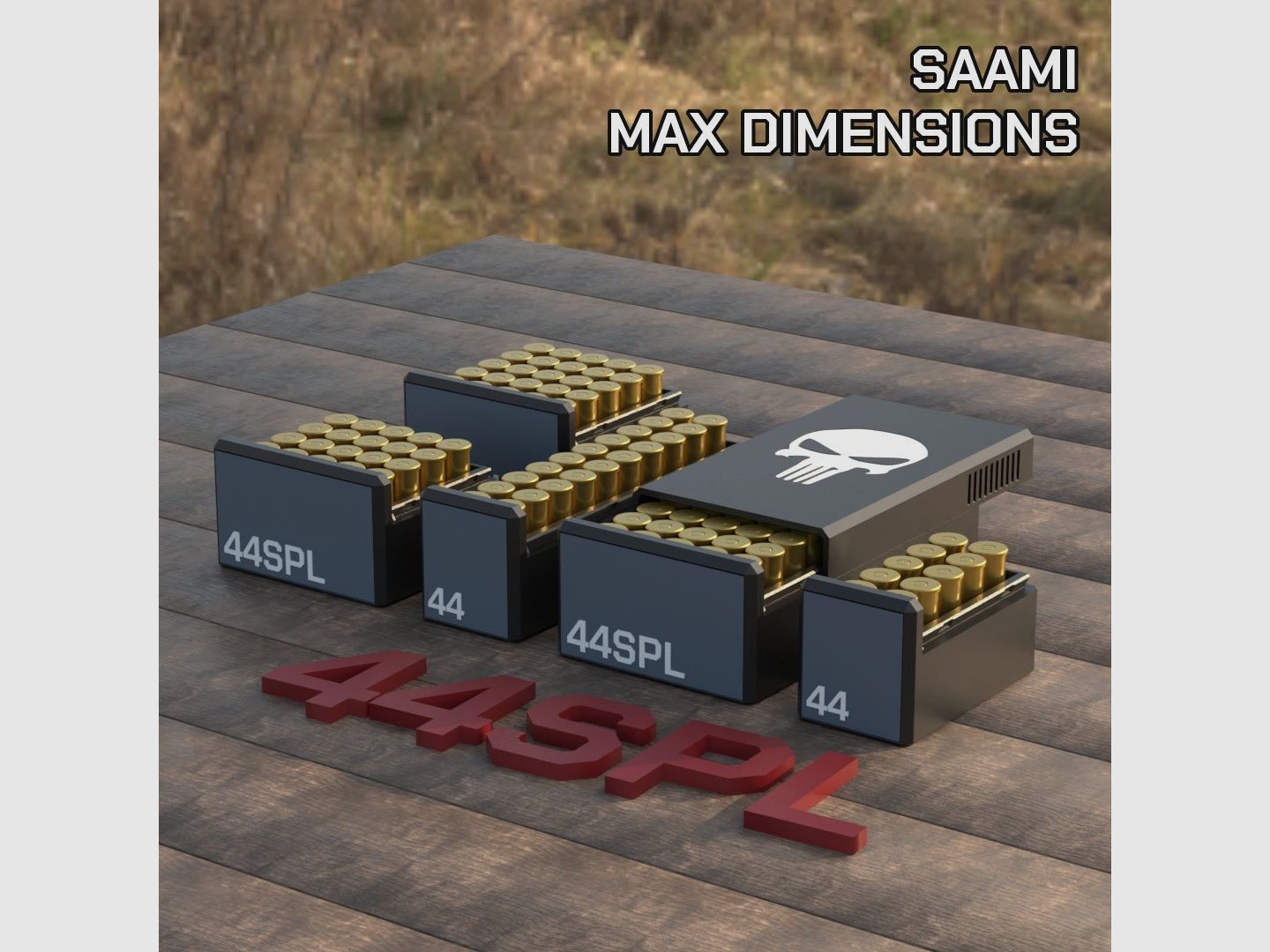 Filamelt Ammo Box / .44 Special / 'Sliding Lid' / Cartridge Box, image 6 of 9