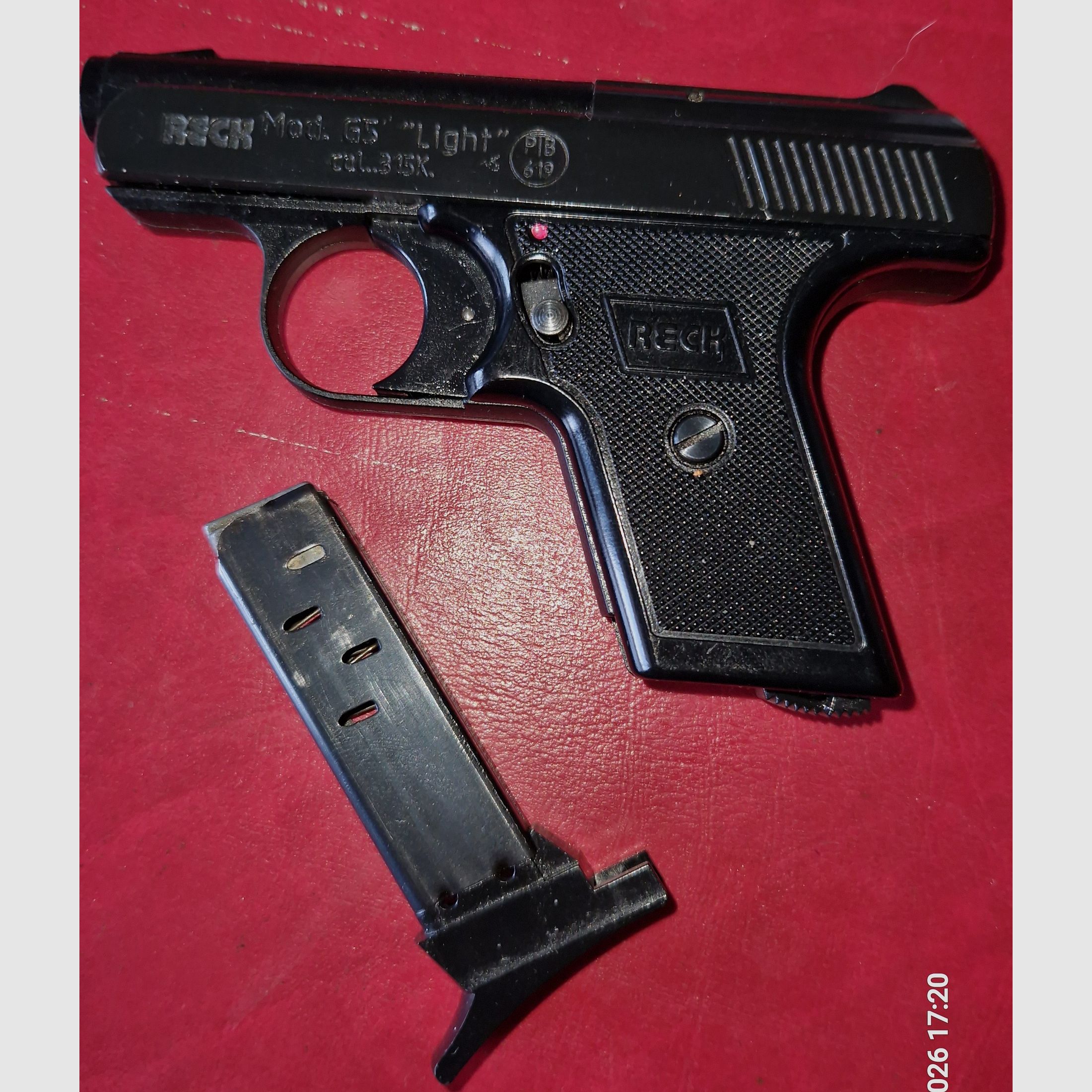 RECK G5 LIGHT / without accessories / cal. 315 P.A.K. / PTB 619 / VERY OLD / BLANK GAS PISTOL NEW YEAR'S EVE SELF-DEFENSE COLLECTION !!!! ------> READ DESCRIPTION <----- !!!!