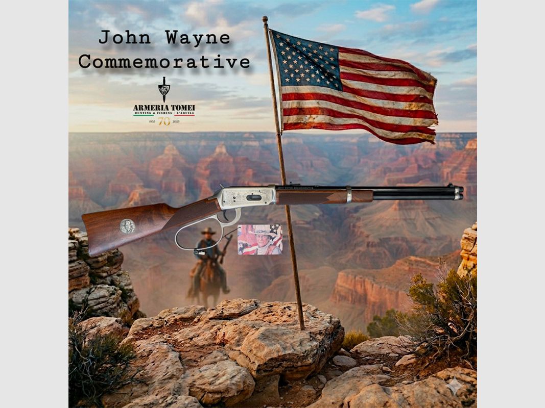 USED – LEVER ACTION RIFLE – WINCHESTER MOD. 94 JOHN WAYNE COMMEMORATIVE Cal. 32-40 Win., image 1 of 9