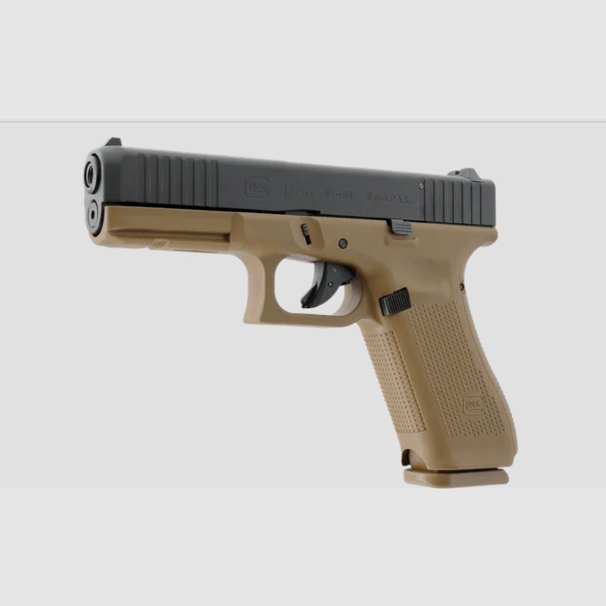 Umarex 311.02.04 GLOCK 17 Gen5 9 mm P.A.K., Coyote Schreckschusswaffe Pyro