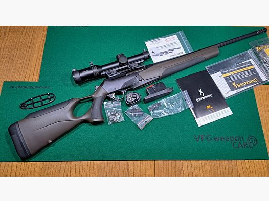 Fusil semi-automatique Browning BAR 4X Hunter Crosse Composite Marron/Noir Cal. .308Win avec accessoires