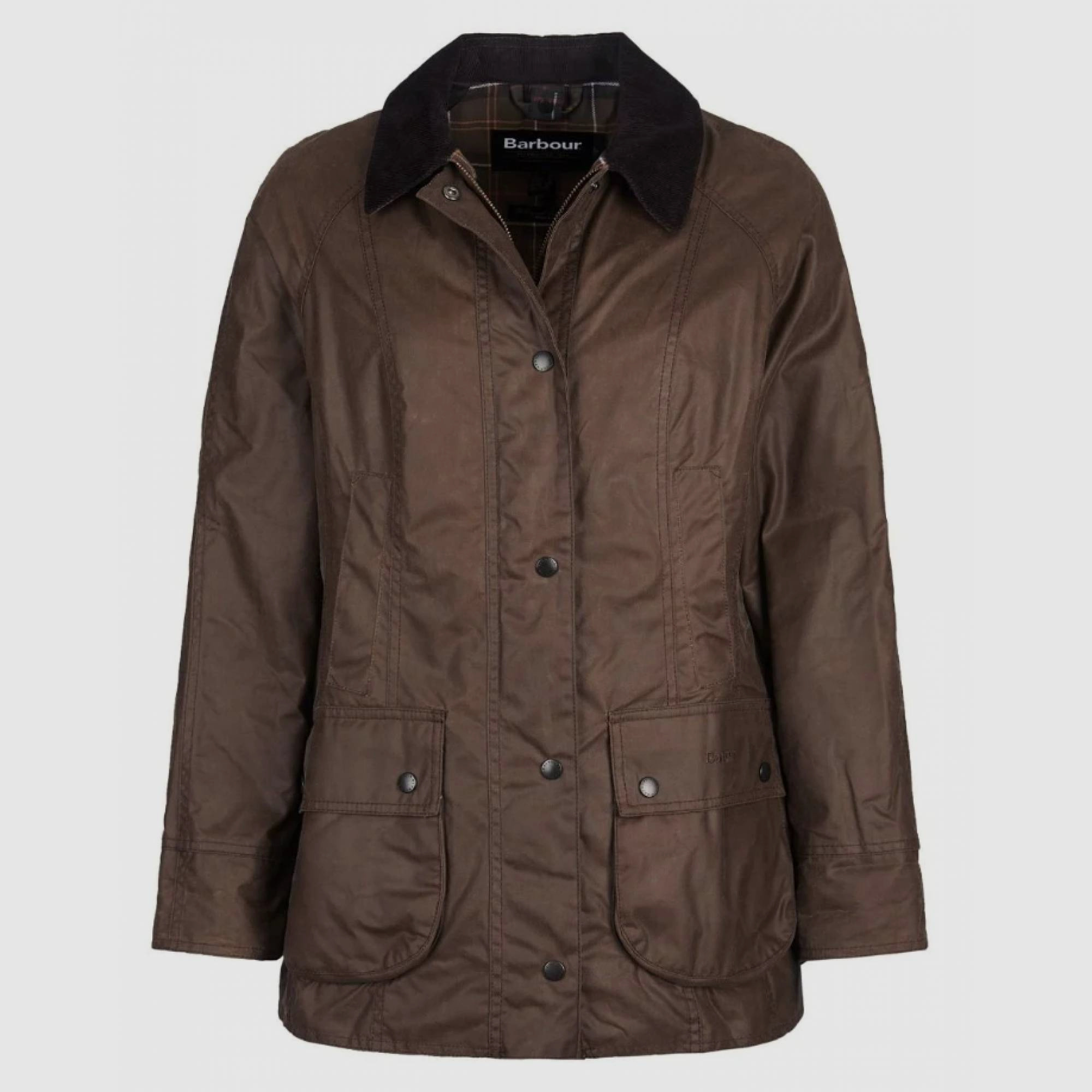 Barbour Damen Wachsjacke Beadnell, Farbe Bark 42