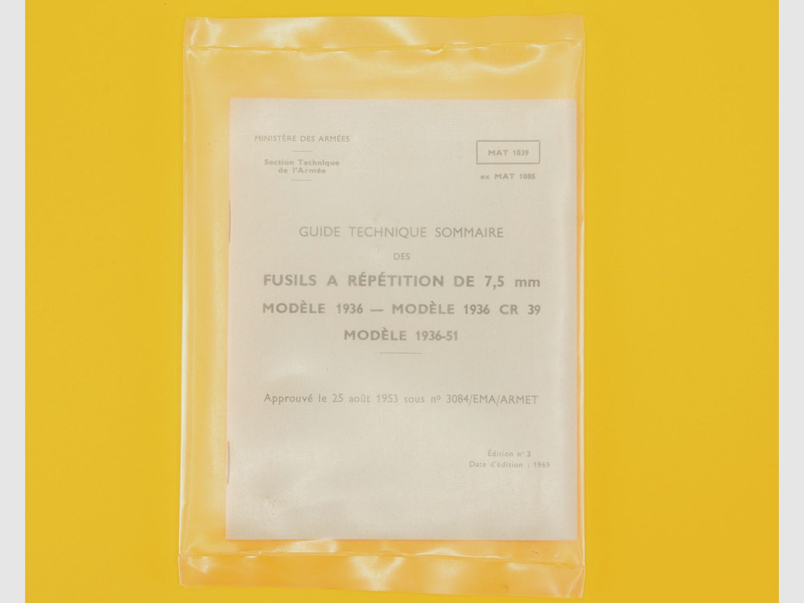 Oryginalna zgrzewana instrukcja dla karabinu MAS36 / 1936 CR 39 i modelu 1936-51