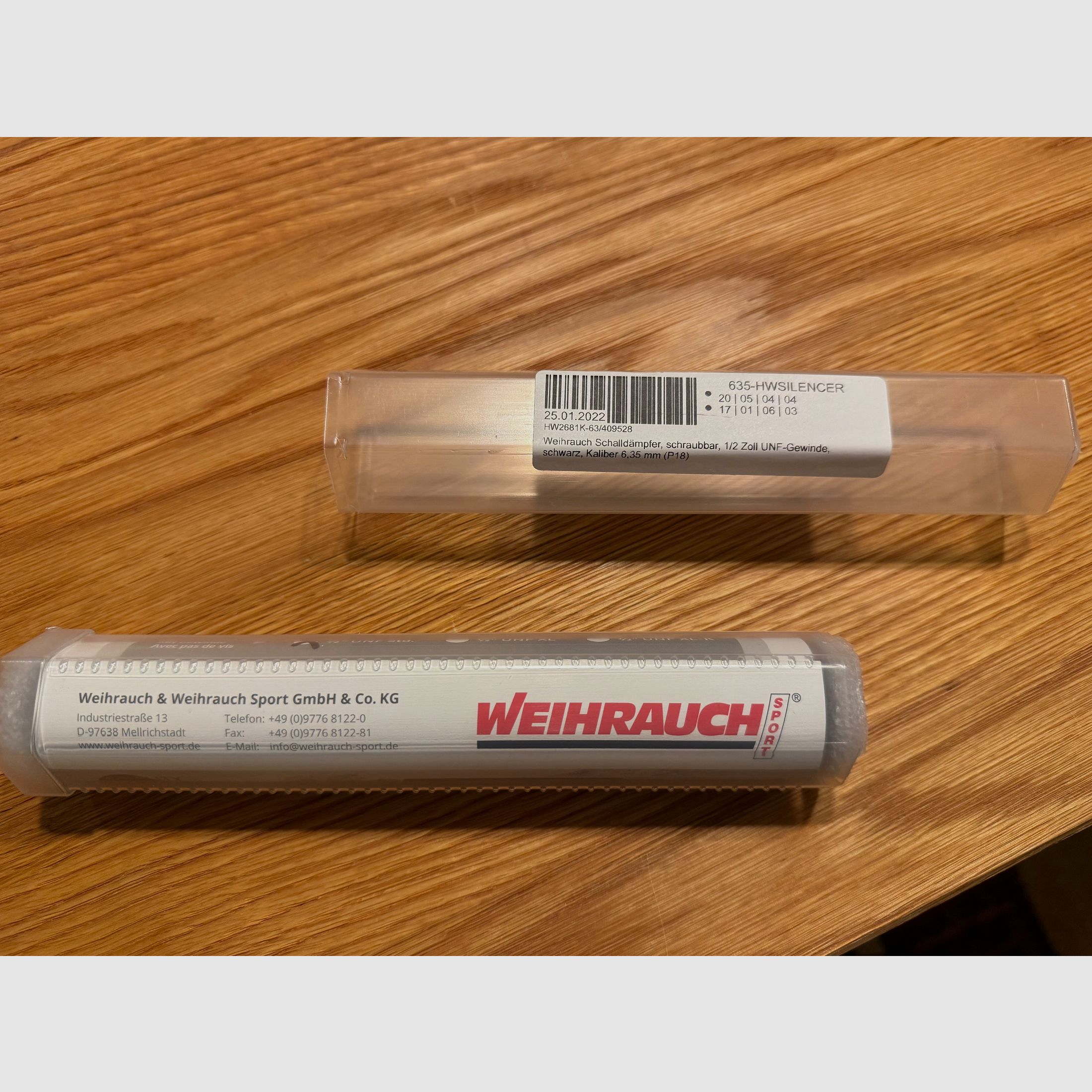 Weihrauch Schalldämpfer 635-HWSILENCER 1/2 Zoll UNF Gewinde