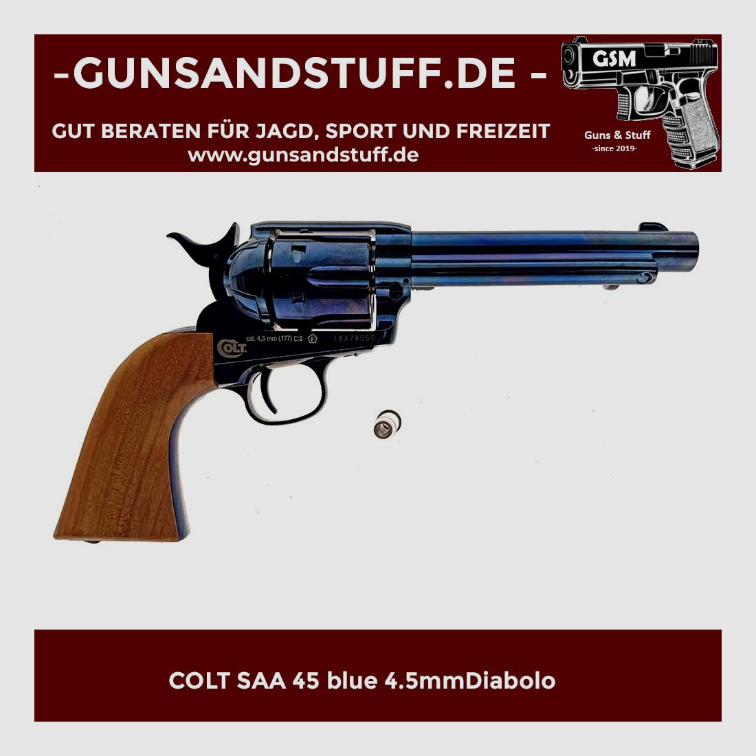 COLT SAA 45 blauw 4.5mm Diabolo