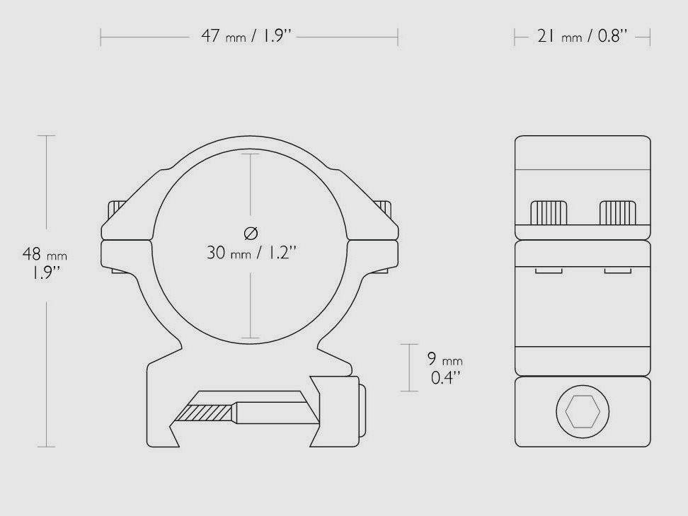HAWKE 22116 Montage de lunettes de tir 30 mm pour rail Weaver