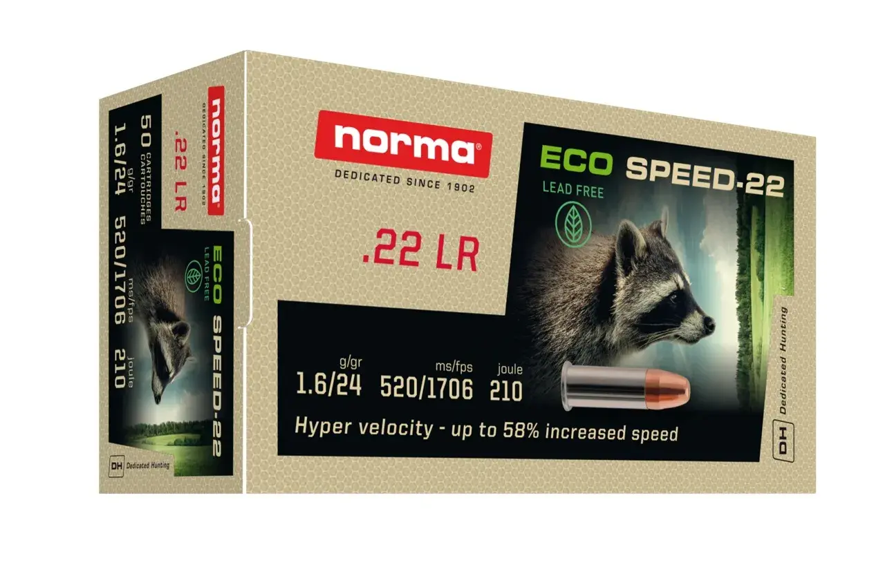 Patronen 22LR Norma Eco Speed-22 Kupferbeschichtet 25 grains, Bild 2 von 2