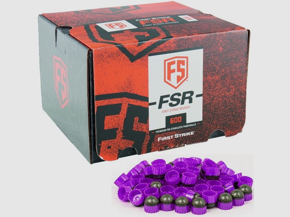 First Strike Paintballs 600 Schuss Box (grau / lila)