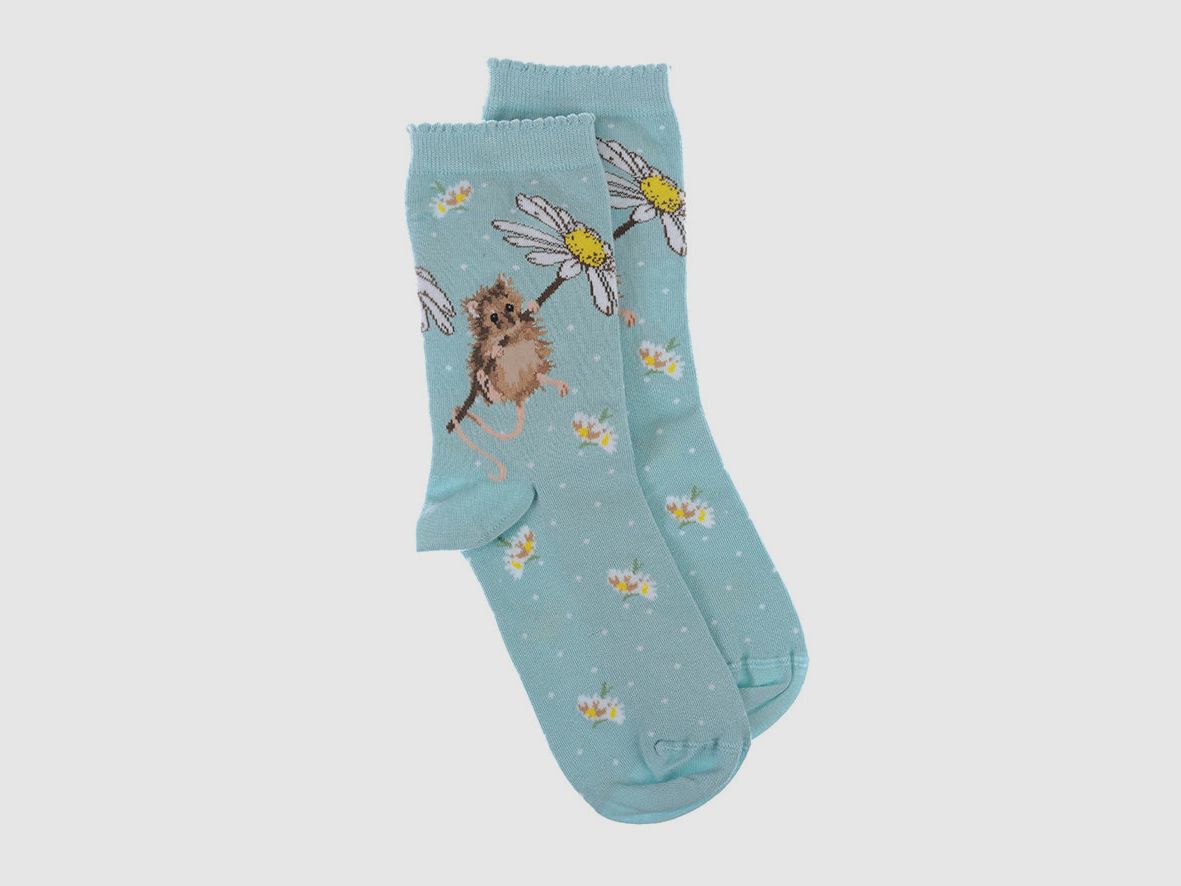Wrendale Socken "Oops a Daisy" mit Maus