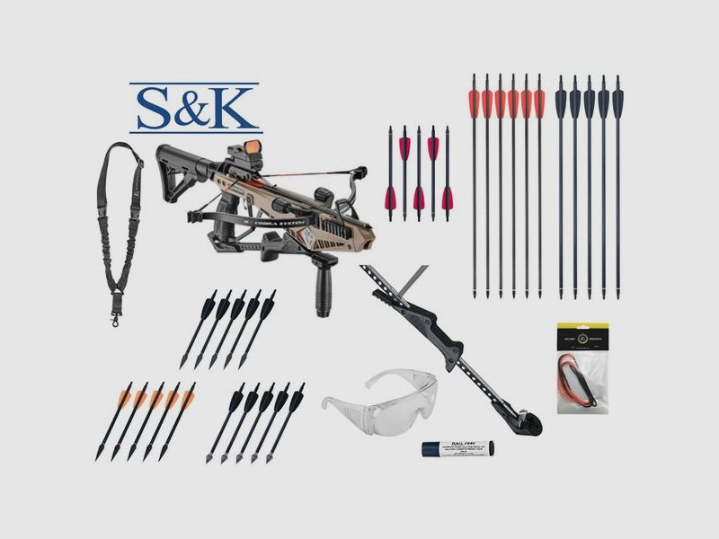 EK Archery Cobra RX 130 lbs  --- Megaset mit Bolzen und Repetierhebelverstärkung ---